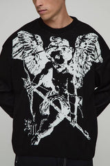 Oversized Boxy Renaissance Jacquard Knitted Jumper