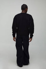 Relaxed Boxy Eye Jacquard Brushed Knitted Jumper
