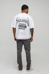 Slim Flared Ofclman Flame Gusset Joggers