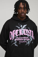 Tall Oversized Gothic Renaissance Print Hoodie