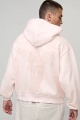 Smart Oversized Boxy Heavyweight Flocked Hoodie