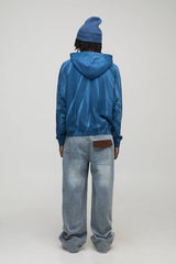 Oversized Washed Embroidered Loopback Hoodie