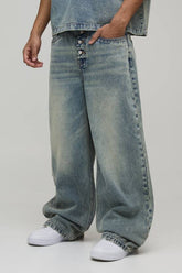 Baggy Fit Washed Jeans