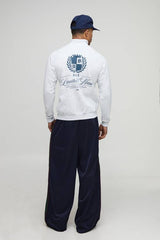 Grey Regular Fit Limited Edition 1/4 Zip Funnel Neck Printed Sweatshirt