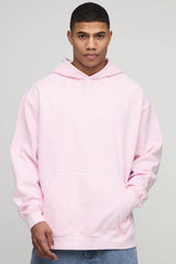 Pink Oversized Washed Osaka Printed Hoodie