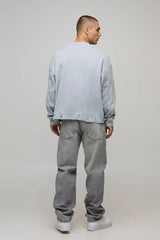 Oversized Boxy Gothic Distressed Knitted Jumper