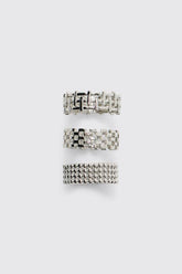 3 Pack Textured Rings