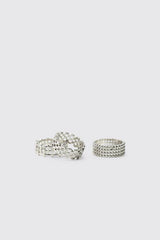 3 Pack Textured Rings