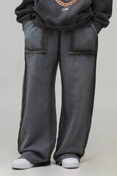 Baggy Fit Exposed Seam Spray Wash Jogger
