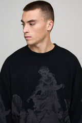 Oversized Renaissance Jacquard Knitted Jumper