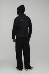 Regular Fit Contrast Stitch Twill Boxy Overshirt