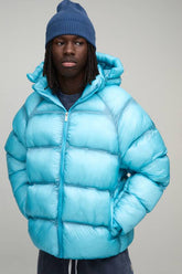 Oversized Ripstop Translucent Duvet Puffer Jacket