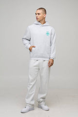 Ash Grey Regular Tokyo Embroidered Hoodie