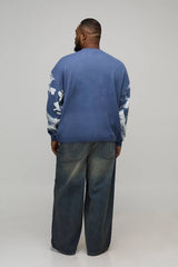 Plus Oversized Face Jacquard Knitted Jumper