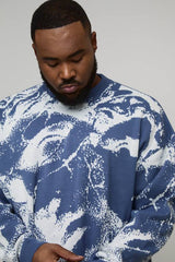 Plus Oversized Face Jacquard Knitted Jumper