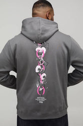 Plus Regular Fit Tokyo Floral Print Hoodie