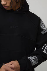 Oversized Boxy Varsity Badge Hoodie