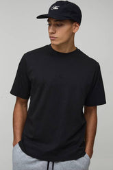 Regular Fit Man Script Embroidered T-Shirt