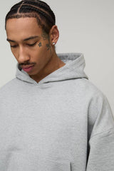500GSM Heavyweight Shrunken Boxy Dropped Shoulder Faux Layer Sleeve Hoodie