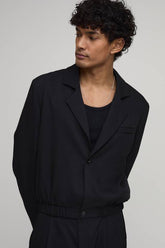 Tailored Cropped Elasticated Hem Co-ord Blazer