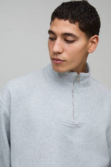 Oversized Boxy Funnel Neck Sweatshirt