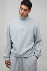 Oversized Boxy Funnel Neck Sweatshirt
