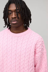 Boxy Fit Cable Knitted Jumper