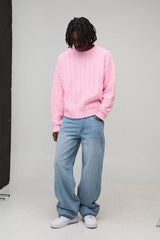 Boxy Fit Cable Knitted Jumper