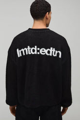 Oversized Boxy Brushed Jacquard Knitted Jumper