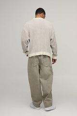 Oversized Gothic Ribbed Knitted Jumper