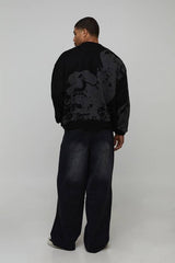 Oversized Boxy Skull Jacquard Knitted Jumper