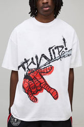 Oversized Marvel Spider-Man License Printed T-Shirt