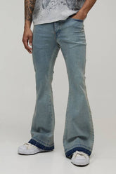 Stonewashed Stretch Flared Jeans