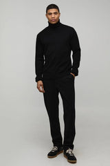 Regular Fit Roll Neck Knitted Jumper