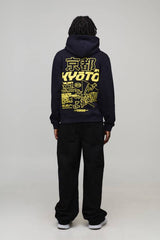 Navy Relaxed Kyoto Graphic Hoodie