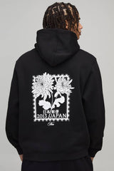Relaxed Floral Japan Print Hoodie