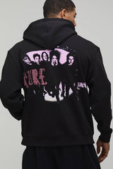 Oversized The Cure License Printed Hoodie