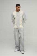 Oversized Knitted Mesh Sports Top