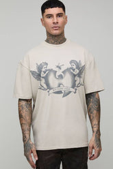 Tall Oversized Wu-Tang License Printed T-Shirt