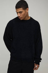 Oversized Boxy Chenille Knitted Jumper