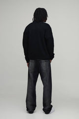 Tall Relaxed Boxy Brushed Knitted Cardigan