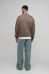 Tall Relaxed Boxy Brushed Knitted Cardigan