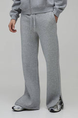 Baggy Flared Fit Split Hem Joggers