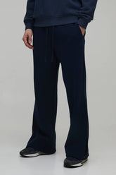 Baggy Flared Fit Split Hem Joggers