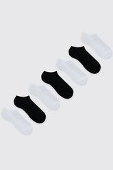 7 PK Plain Sport Half Terry Trainer Socks