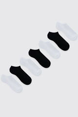 7 PK Plain Sport Half Terry Trainer Socks