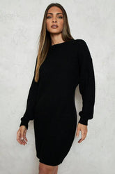 Crew Neck Jumper Dress