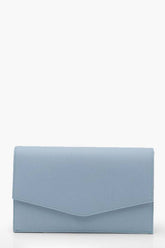 Grainy PU Envelope Clutch Bag and Chain