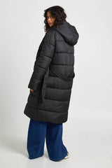 Belted Longline Puffer Jacket