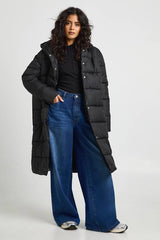 Belted Longline Puffer Jacket